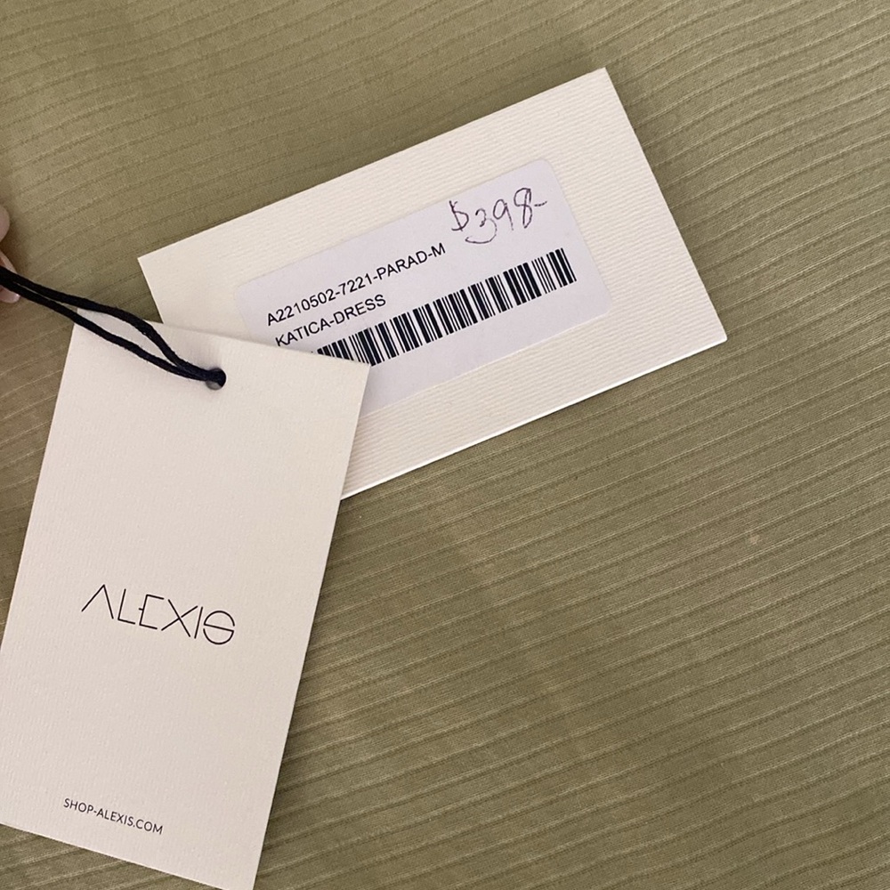 NWT Alexis Katica Dress Soft Blue Space Dyed Knit MIDI Dress w Slip - Picture 11 of 11